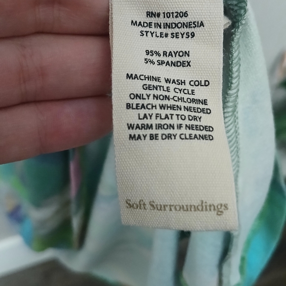 Soft Surroundings Santiago Sleeveless Tank Maxi Dress Pockets Monét Size 1X - Picture 4 of 6